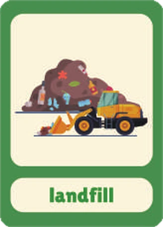 生字卡：landfill