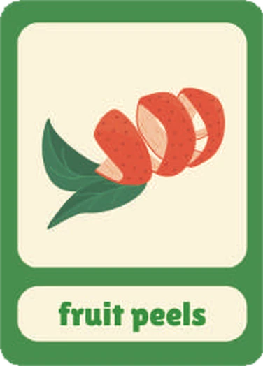 生字卡：fruit peels